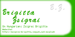 brigitta zsigrai business card